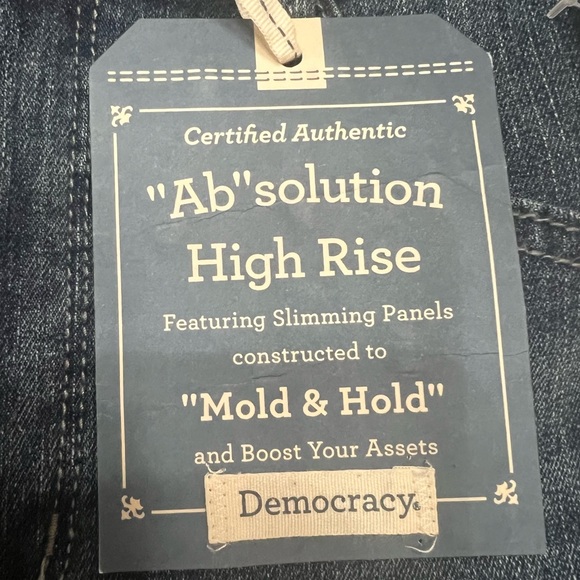 #235☑️ Democracy Ab Solution High Rise Denim Jean #235 - Picture 4 of 12